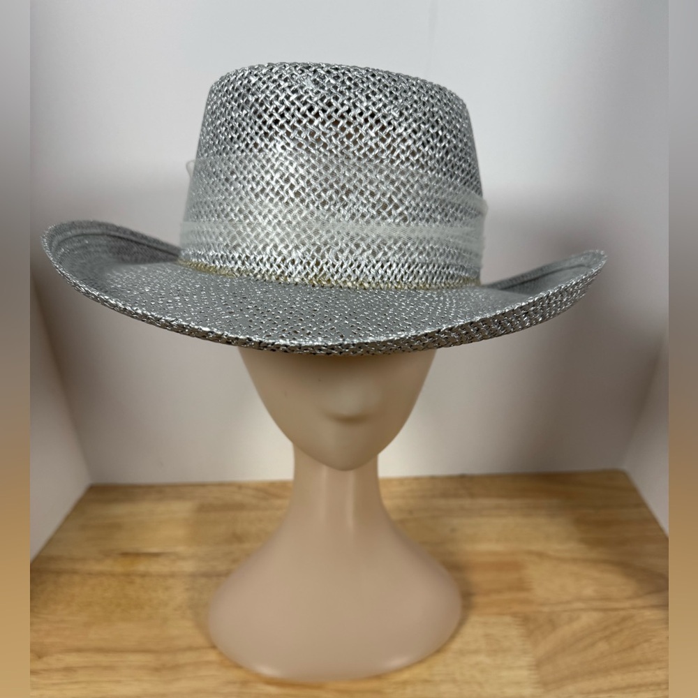 Jhats Silver Metallic Women's Cowboy Hat S/M